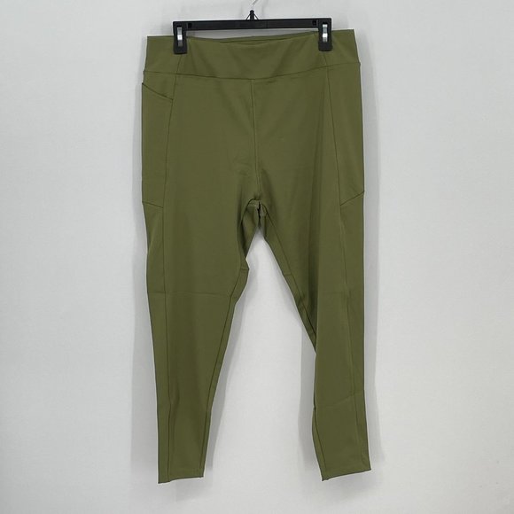 Women's ASOS 4505 Hourglass icon run tie waist legging with pocket in Green - Picture 1 of 5